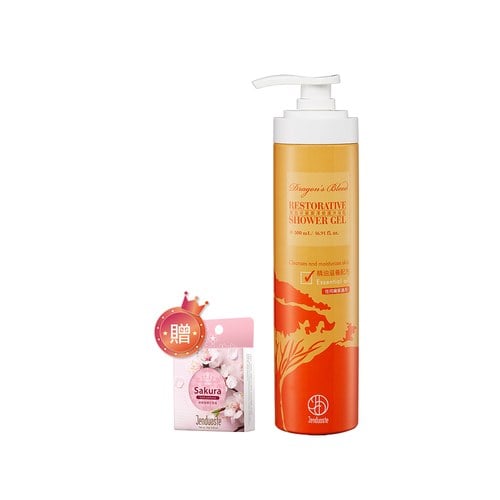 ★有效期限2026-01-04★ 龍血求麗潤澤修護沐浴乳500mL 贈 微微香櫻花香膏10g
