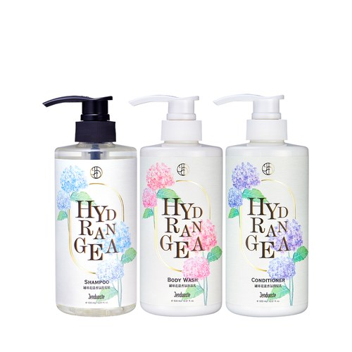 繡球花漾香氛沐浴乳500ml+洗髮精500ml+潤髮乳500ml