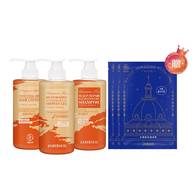 新包裝★龍血求麗頭皮修護洗髮精500mL+潤澤修護沐浴乳500mL+身體乳500mL 贈 水搖滾保濕面膜*3