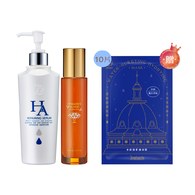 【輕保濕組】龍血玻尿酸保濕精華300mL+★短效★龍血求麗修護乳80mL 贈 水搖滾保濕面膜x10