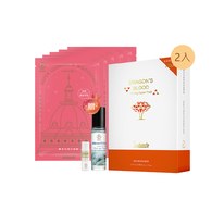 龍血求麗緊顏修護面膜25mLx10片/盒x2+極光白美白面膜x5 贈 冷杉酷涼活絡精油滾珠9mL+卡姆果透亮保濕水凝露20mL