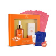 ★有效期限2026-10-15★【超值禮盒組】龍血求麗精華典藏組(50mL+30mL)+★有效期限2027-04-21★極光白美白面膜x6 贈 龍血牙膏+水搖滾保濕面膜x2